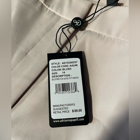 Adrianna Pappell Blush Bi Stretch Kate Fit Pants size 14 - Picture 5 of 8